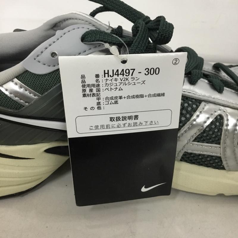 ナイキ NIKE スニーカー スニーカー HJ4497 300 V2K RUN 28cm 28.0cm ロゴ、文字 緑 / グリーン / X 銀 / シルバー / メンズ USED 古着 中古 10146871