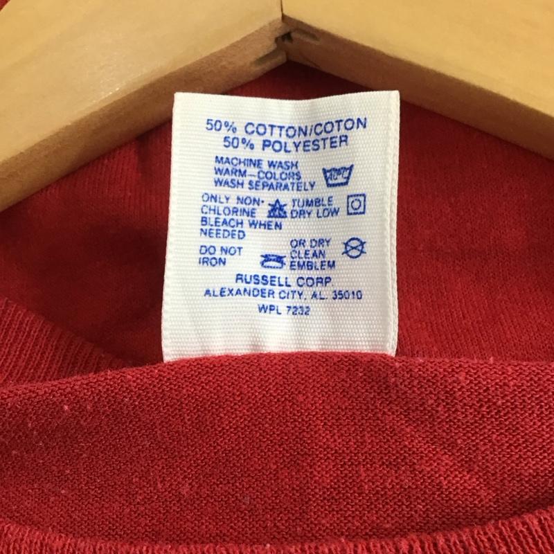 ジャージーズ JERZEES Tシャツ 半袖 半袖カットソー プリントTシャツ クルーネックカットソー L プリント 赤 / レッド / メンズ USED 古着 中古 10147013