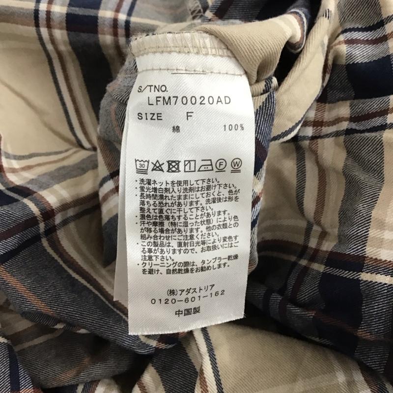 ローリーズファーム LOWRYS FARM ワンピース ロングスカート 長袖シャツロングワンピース フロントボタン FREE チェック マルチカラー / マルチカラー / レディース USED 古着 中古 10147116