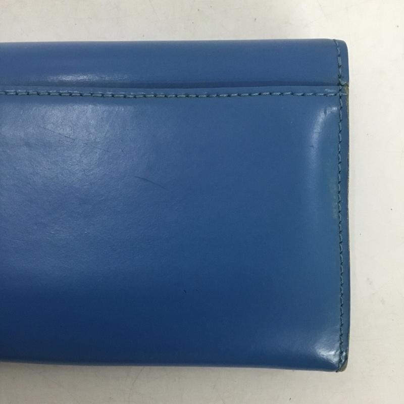 ジミーチュウ JIMMY CHOO 財布 二つ折り MARLIE 箱有 ロゴ、文字 青 / ブルー / レディース USED 古着 中古 10147133
