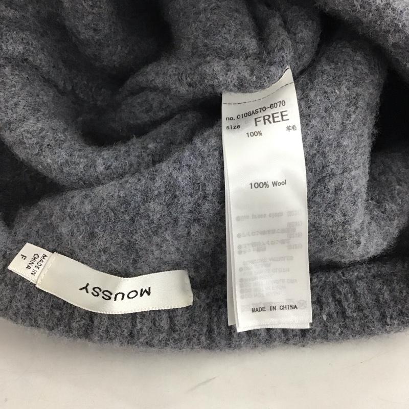 マウジー MOUSSY セットアップ セットアップ 010GAS70-6080 BANANA SLEEVE WOOL KNIT ニットトップス ニットスカート FREE 無地 灰 / グレー / レディース USED 古着 中古 10147167