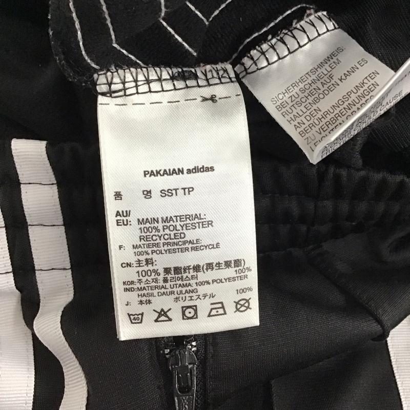 アディダス adidas パンツ ワークパンツ、ペインターパンツ bk0004 スーパースタートラックジャージパンツ M ロゴ、文字 黒 / ブラック / レディース USED 古着 中古 10147342