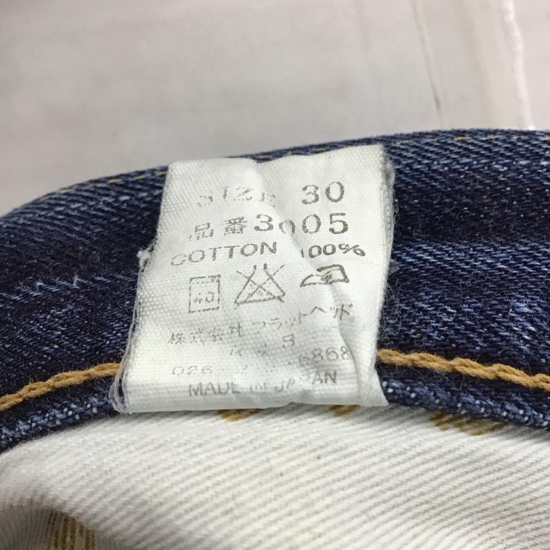 フラットヘッド FLATHEAD パンツ デニム、ジーンズ デニム 30インチ 無地 インディゴ / インディゴ / Indigo メンズ USED 古着 中古 10147476
