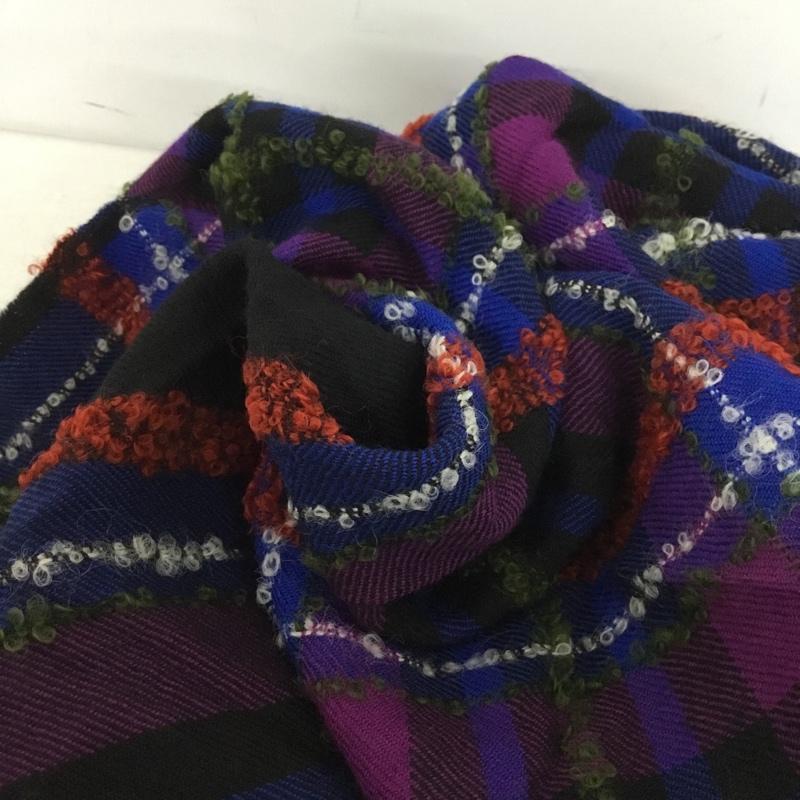 ケンゾー KENZO マフラー マフラー フリンジ ストール チェック マルチカラー / マルチカラー / メンズ USED 古着 中古 10147569