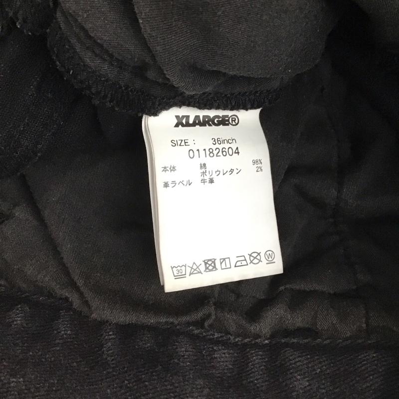 エクストララージ XLARGE パンツ デニム、ジーンズ デニムパンツ スリムパンツ カジュアルパンツ ストレッチパンツ 36 無地 黒 / ブラック / メンズ USED 古着 中古 10147606