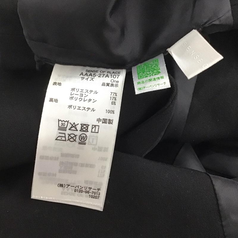 センスオブプレイス SENSEOFPLACE ベスト ベスト ベスト ノースリーブカットソー 前ボタン ONE SIZE 無地 黒 / ブラック / レディース USED 古着 中古 10147639