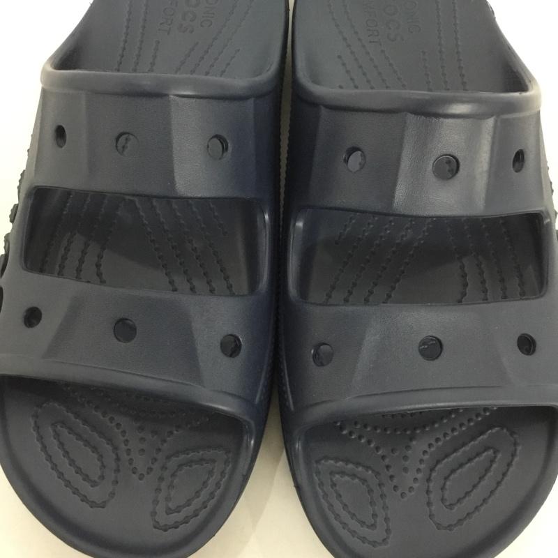 クロックス crocs サンダル サンダル コンフォートサンダル シャワーサンダル 29cm 29.0cm ロゴ、文字 紺 / ネイビー / メンズ USED 古着 中古 10147719