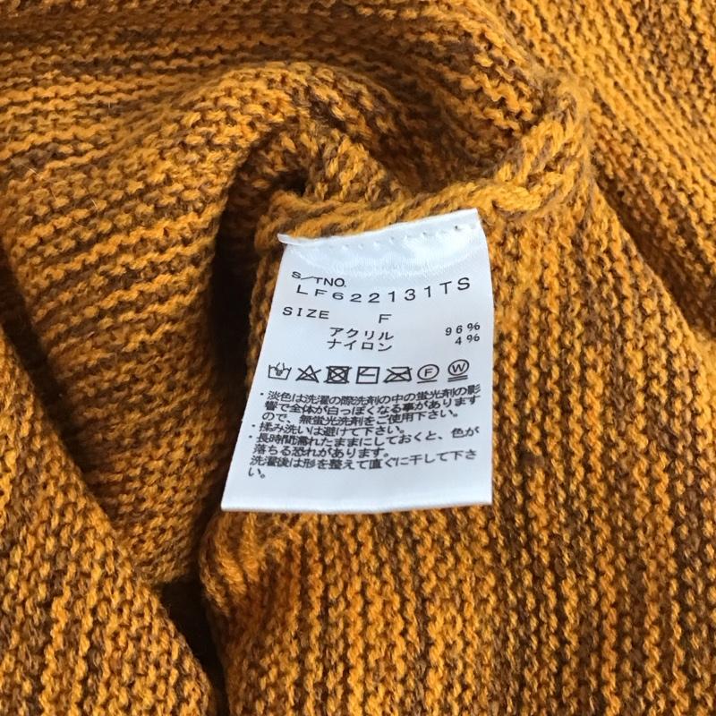 ローリーズファーム LOWRYS FARM ニット、セーター 長袖 LF622131TS ハイネック スタンドネック FREE 無地 橙 / オレンジ / レディース USED 古着 中古 10147745