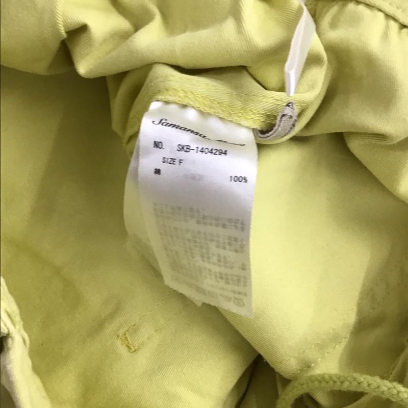 サマンサモスモス Samansa Mos2 パンツ スラックス FREE 無地 黄緑 / イエローグリーン / レディース USED 古着 中古 10147827