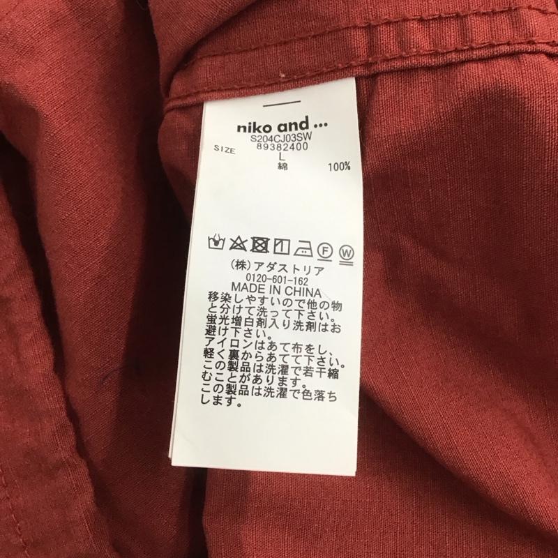 ニコアンド niko and... ジャケット、上着 ジャケット、ブレザー L 無地 えんじ / ワインレッド / レディース USED 古着 中古 10147906