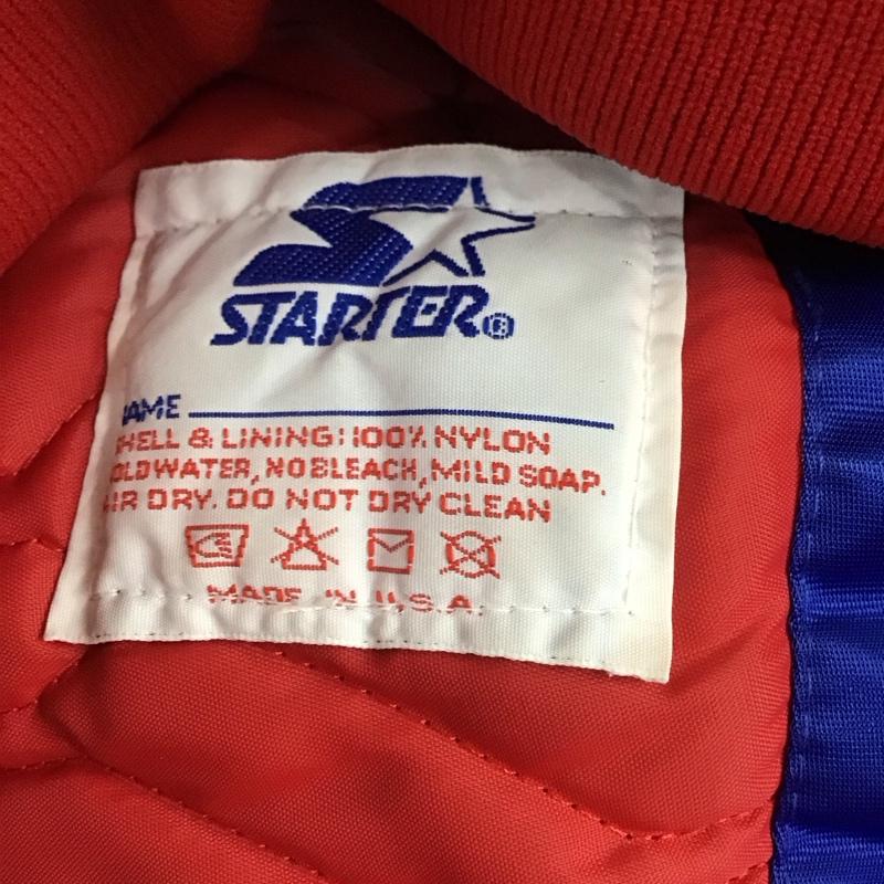 スターター STARTER ジャケット、上着 ジャンパー、ブルゾン スタジャン アウター 古着 前ボタン M ロゴ、文字 青 / ブルー / メンズ USED 古着 中古 10148113