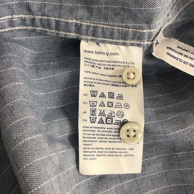 トミーヒルフィガー TOMMY HILFIGER シャツ、ブラウス 長袖 長袖シャツ 無地シャツ カラーシャツ ボタンダウンシャツ XXL チェック インディゴ / インディゴ / メンズ USED 古着 中古 10148138