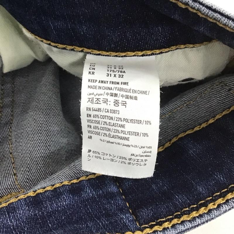 アメリカンイーグル AMERICANEAGLE パンツ デニム、ジーンズ デニムパンツ スリムパンツ カジュアルパンツ ストレッチパンツ 31インチ ダメージ加工 インディゴ / インディゴ / メンズ USED 古着 中古 10148140
