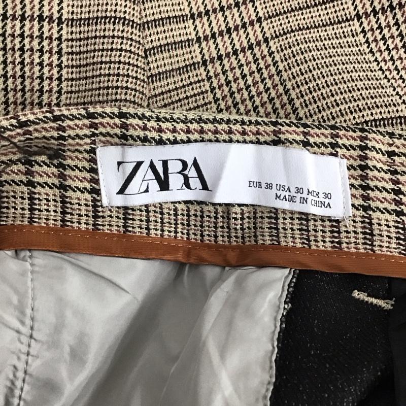 ザラ ZARA パンツ スラックス スラックスパンツ ワイドパンツ 38インチ チェック マルチカラー / マルチカラー / メンズ USED 古着 中古 10148185