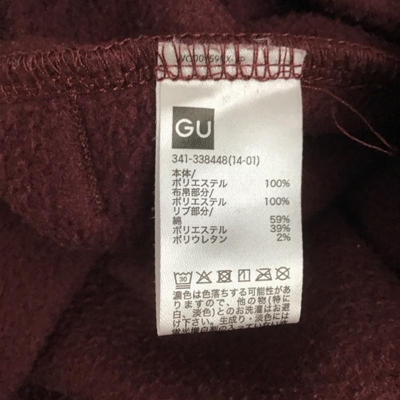 ジーユー GU カットソー 長袖 341-338448 ボアフリースプルオーバー 長袖カットソー M 無地 えんじ / ワインレッド / メンズ USED 古着 中古 10148210