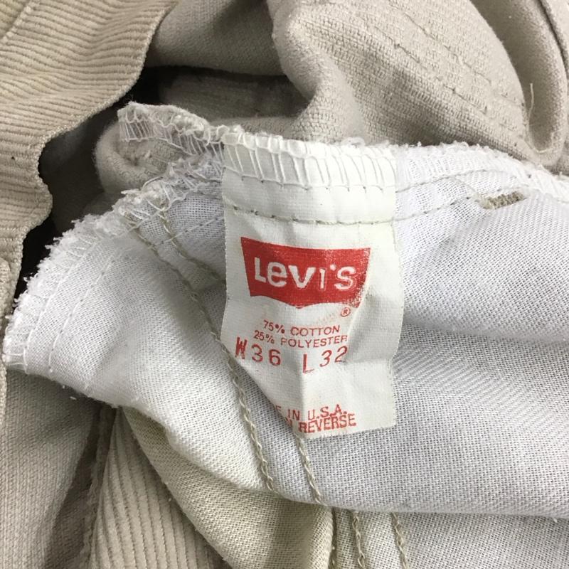 リーバイス Levi s パンツ ワークパンツ、ペインターパンツ コーデュロイパンツ ワイドパンツ カジュアルパンツ 36インチ 無地 ベージュ / ベージュ / メンズ USED 古着 中古 10148377