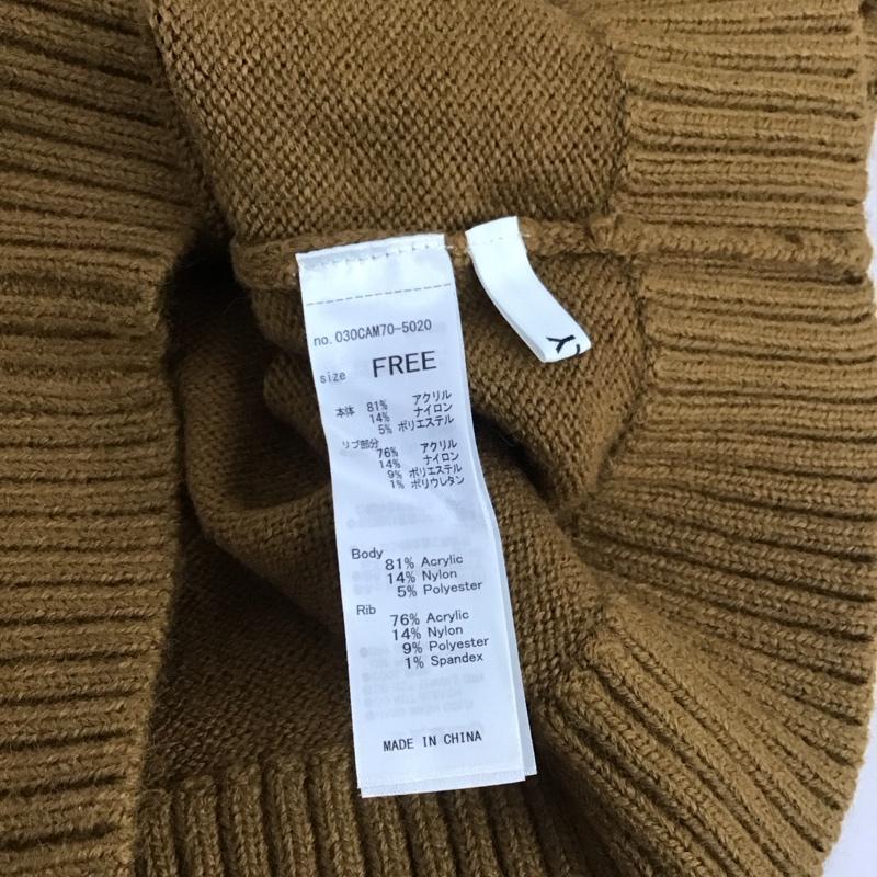 スライ SLY ニット、セーター 長袖 030CAM70-5020 OFF SHOULDER MG TOPS FREE 無地 茶 / ブラウン / レディース USED 古着 中古 10148631