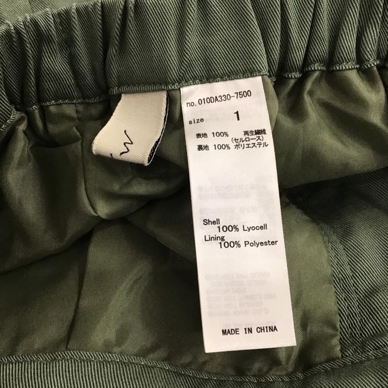 エムアンダーバー M_ パンツ スラックス 010DA330-7500 STRAIGHT PANTS 1 無地 緑 / グリーン / レディース USED 古着 中古 10148694