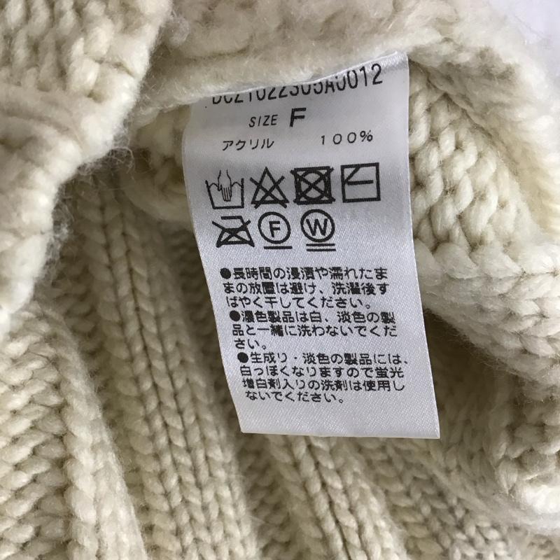 ディスコート Discoat カーディガン 長袖 FREE 無地 アイボリー / アイボリー / レディース USED 古着 中古 10149009