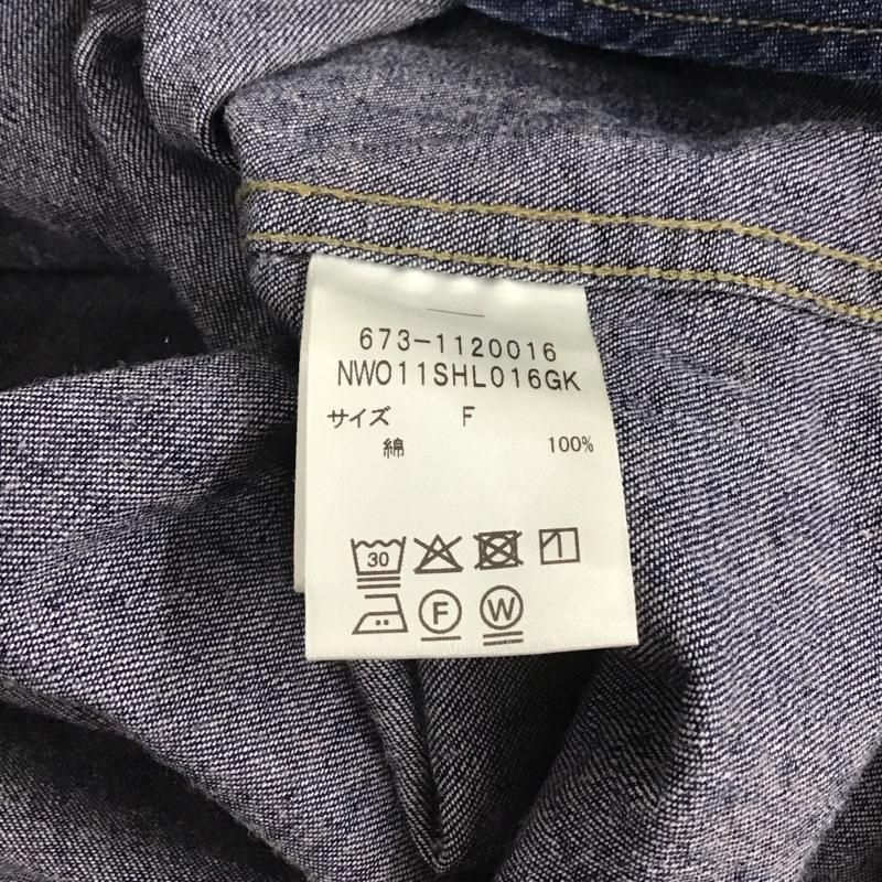 ナノユニバース nano・universe シャツ、ブラウス 長袖 673-1120016 FREE 無地 青 / ブルー / レディース USED 古着 中古 10149089