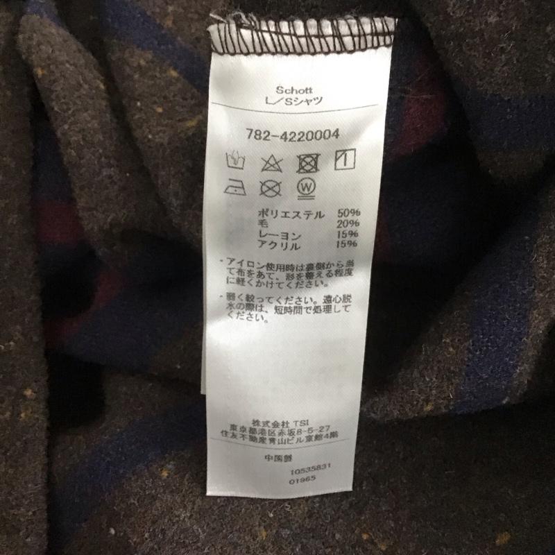 ショット schott シャツ、ブラウス 長袖 長袖シャツ ボーダーシャツ カラーシャツ 厚手 L ボーダー柄 マルチカラー / マルチカラー / メンズ USED 古着 中古 10149109