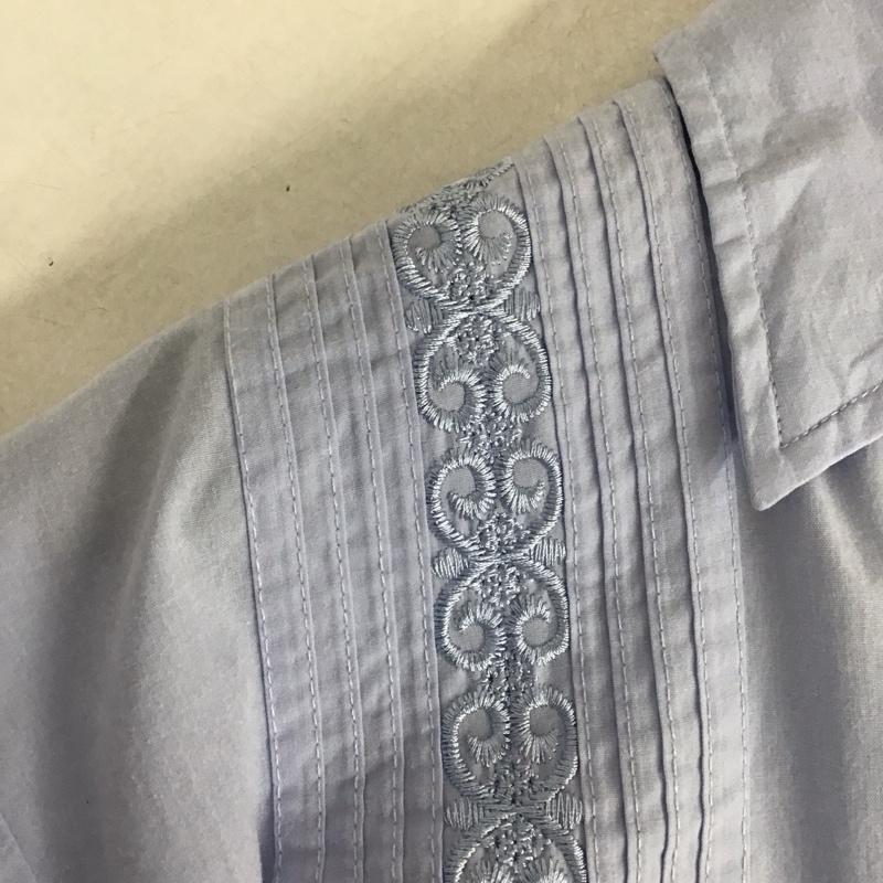 古着 USED シャツ、ブラウス 長袖 長袖シャツ 刺繡シャツ カラーシャツ キューバシャツ 刺繍 水色 / ライトブルー / メンズ USED 古着 中古 10149169