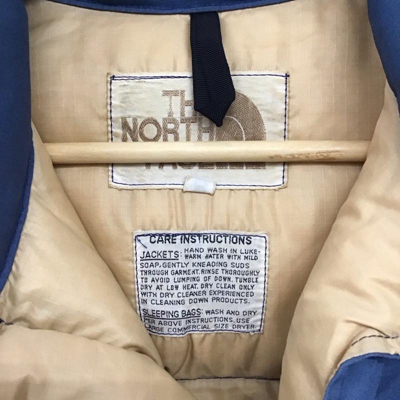 ザノースフェイス THE NORTH FACE ベスト ベスト ダウンベスト フロントボタン アウター M 無地 青 / ブルー / メンズ USED 古着 中古 10149296