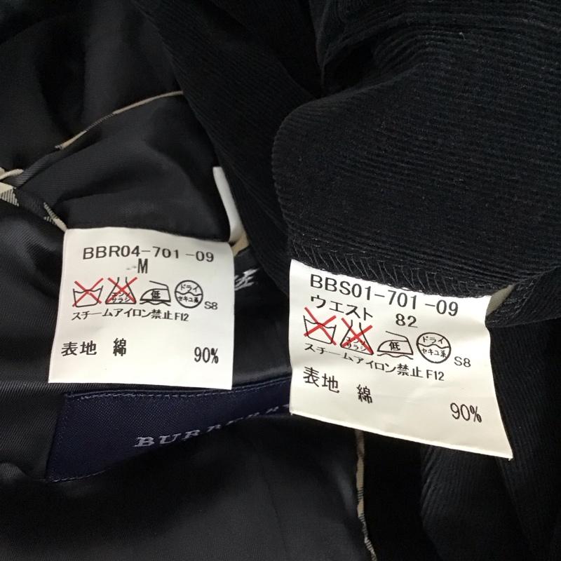 バーバリーロンドン Burberry London セットアップ セットアップ セットアップ 長袖ジャケット スラックスパンツ 2点セット M 無地 黒 / ブラック / メンズ USED 古着 中古 10149348
