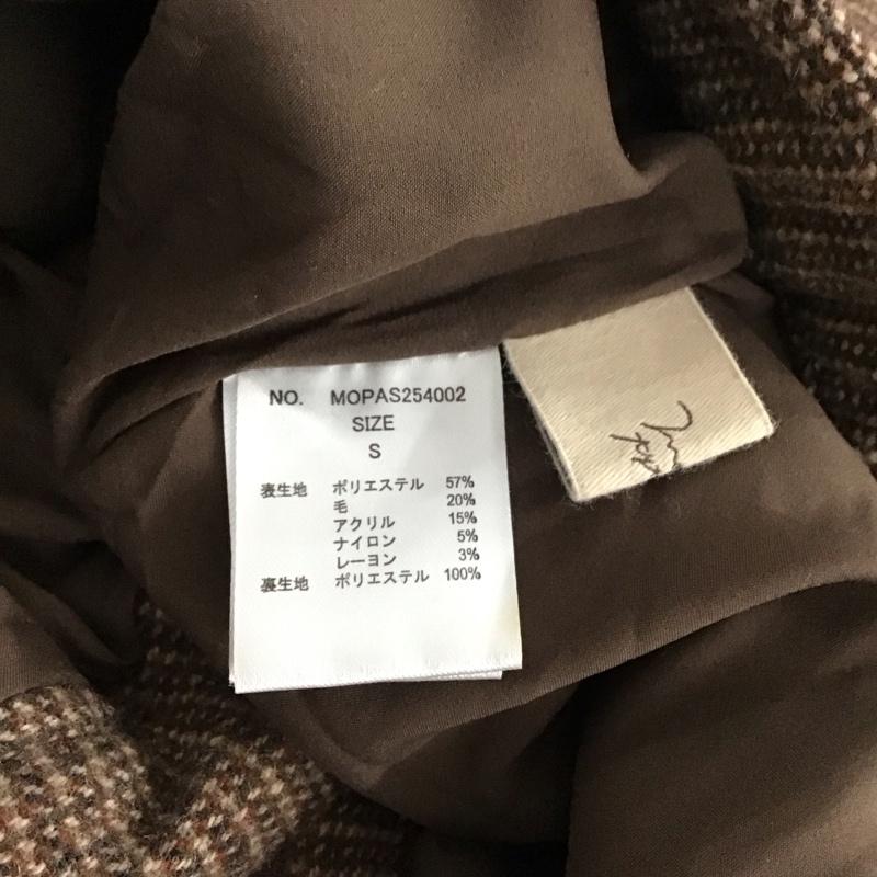 モイテュット moi tytto パンツ スラックス ワイドパンツ カジュアルパンツ ワークパンツ S チェック 茶 / ブラウン / レディース USED 古着 中古 10149379