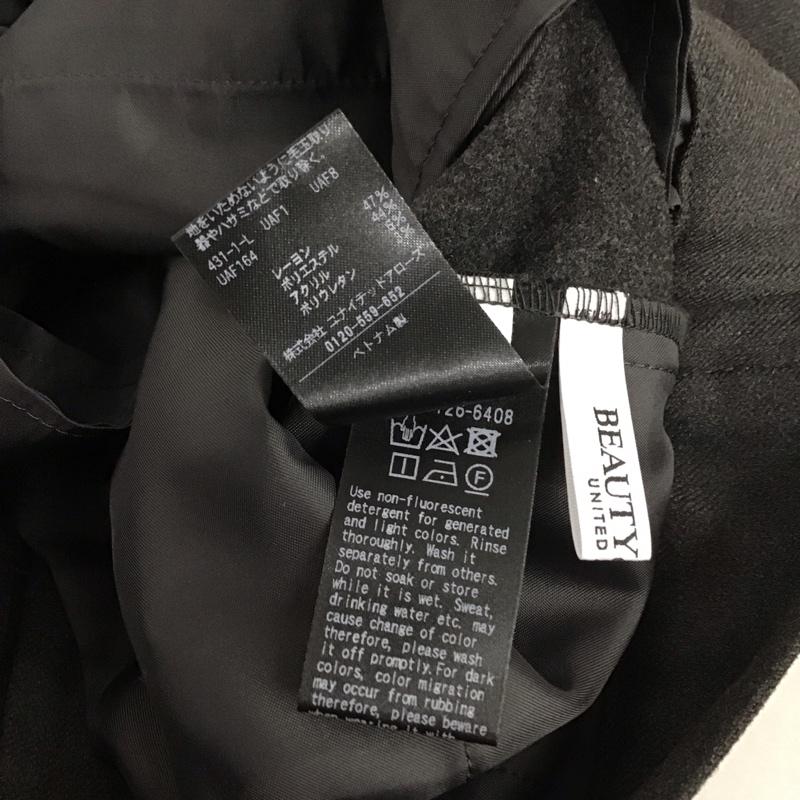 ビューティアンドユースユナイテッドアローズ BEAUTY&YOUTH UNITED ARROWS パンツ スラックス スラックスパンツ ワイドパンツ センタータックパンツ L 無地 灰 / グレー / レディース USED 古着 中古 10149403