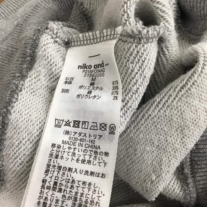 ニコアンド niko and... トレーナー 長袖 P215FD04AD she said that スウェット バックプリント M ロゴ、文字 灰 / グレー / レディース USED 古着 中古 10149495
