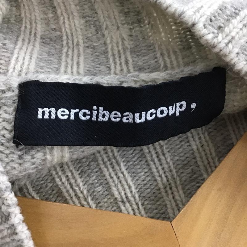 メルシーボークー mercibeaucoup, ニット、セーター 長袖 MB03KN813 スタンドネック ドッキングニット FREE 無地 マルチカラー / マルチカラー / レディース USED 古着 中古 10149507