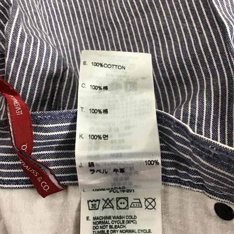 リーバイストラウスアンドコー Levi Strauss & co. パンツ ショートパンツ ショートパンツ ハーフパンツ カジュアルパンツ 32インチ ストライプ 白 / ホワイト / X 水色 / ライトブルー / メンズ USED 古着 中古 10149521