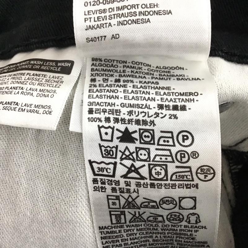 リーバイストラウスアンドコー Levi Strauss & co. パンツ デニム、ジーンズ デニムパンツ スリムパンツ カジュアルパンツ ストレッチパンツ 31インチ 無地 黒 / ブラック / メンズ USED 古着 中古 10149602