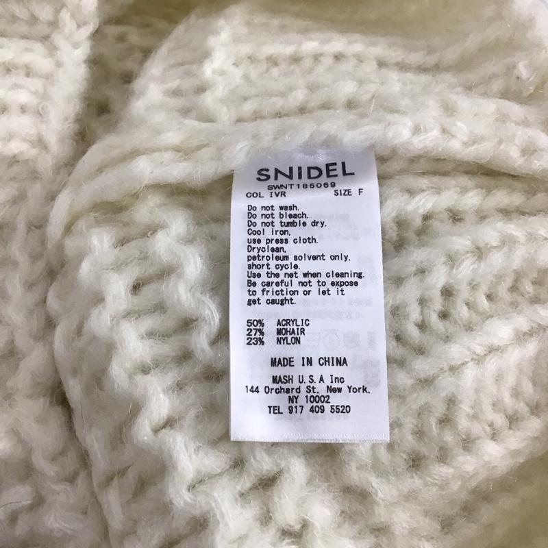 スナイデル SNIDEL ニット、セーター 長袖 swnt185069 モヘヤローゲージハンドニット SWNT185069 FREE 無地 アイボリー / アイボリー / レディース USED 古着 中古 10149805