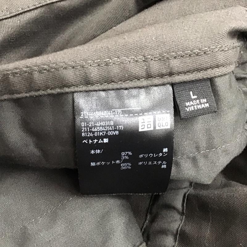 ユニクロ UNIQLO ジャケット、上着 ジャケット、ブレザー 211-465842 コットンブレンドドローストリングジャケット L 無地 ダークグレー / ダークグレー / レディース USED 古着 中古 10150037