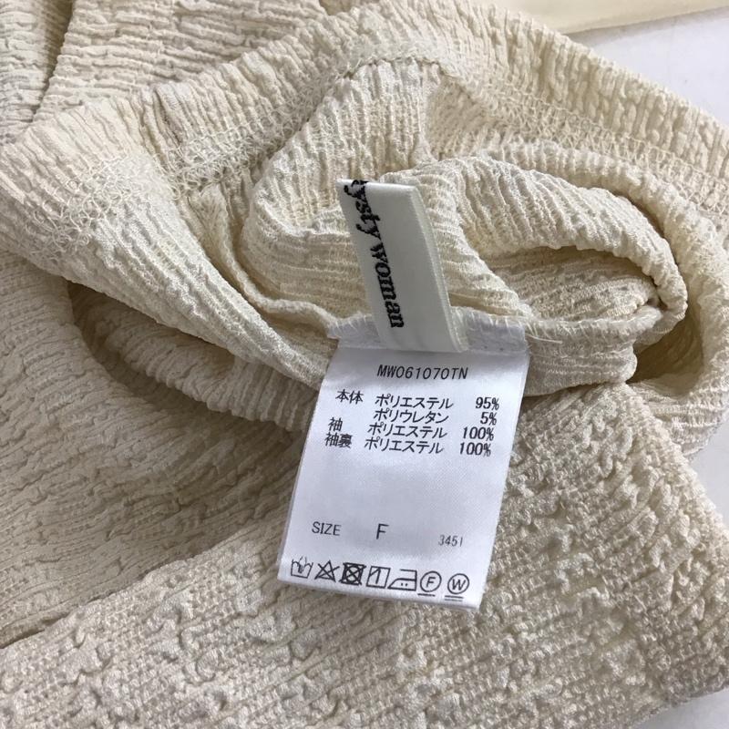 ミスティウーマン mysty woman カットソー 半袖 FREE 無地 アイボリー / アイボリー / レディース USED 古着 中古 10150056