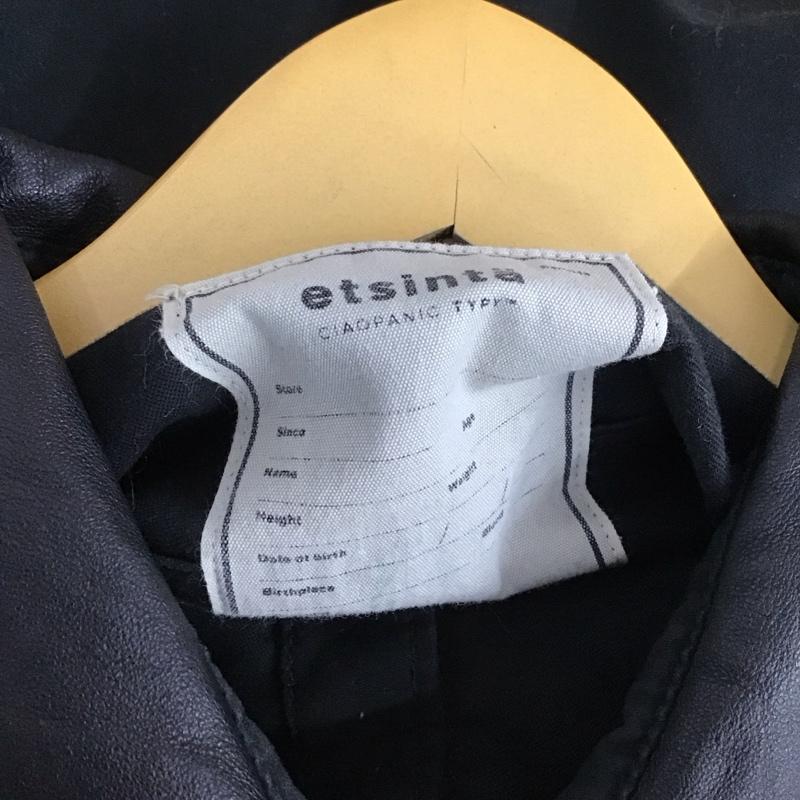 エシンタ etsinta シャツ、ブラウス 長袖 長袖シャツ 無地シャツ カラーシャツ M 無地 黒 / ブラック / メンズ USED 古着 中古 10150079