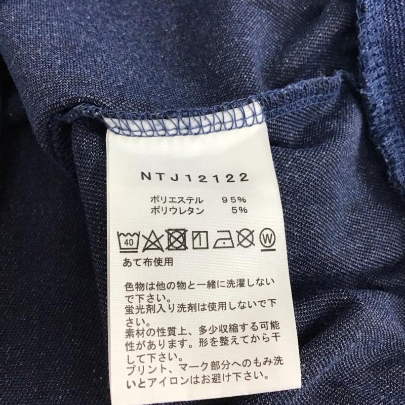 ザノースフェイス THE NORTH FACE Tシャツ 長袖 130cm 130cm ロゴ、文字 X プリント インディゴ / インディゴ / ボーイズ USED 古着 中古 10150152