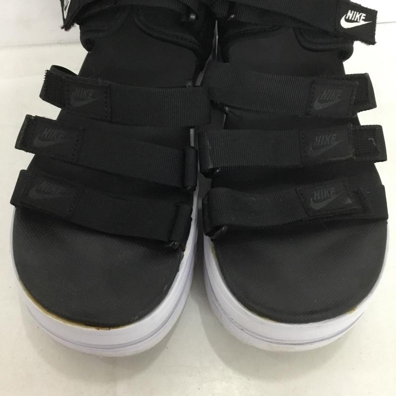 ナイキ NIKE サンダル サンダル DH0223-001 W ICON CLASSIC SANDAL 26cm 厚底 スポーツサンダル 26.0cm ロゴ、文字 黒 / ブラック / X 白 / ホワイト / レディース USED 古着 中古 10150241