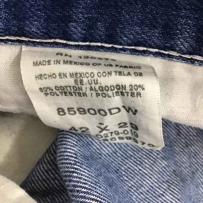 ラングラー Wrangler パンツ デニム、ジーンズ デニムパンツ ワイドパンツ カジュアルパンツ 42 無地 インディゴ / インディゴ / メンズ USED 古着 中古 10150266