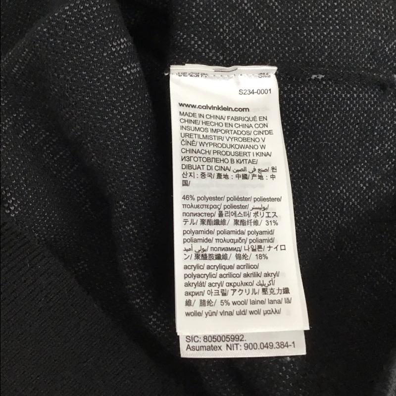 カルヴァン クライン ジーンズ Calvin Klein Jeans ニット、セーター 長袖 長袖ニットカットソー セーター M ロゴ、文字 黒 / ブラック / メンズ USED 古着 中古 10150273