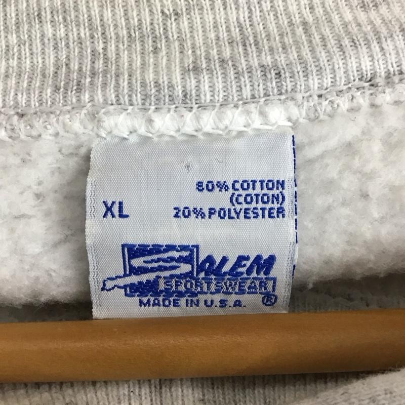 古着 USED トレーナー 長袖 長袖トレーナー スウェット クルーネック プルオーバー 古着 salem 90s XL プリント 灰 / グレー / メンズ USED 古着 中古 10150298