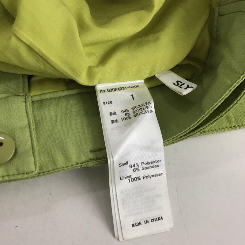 スライ SLY パンツ スラックス 030EAR31-3000 BELTED COLOR STRAIGHT 1 無地 薄緑 / ライトグリーン / レディース USED 古着 中古 10150414