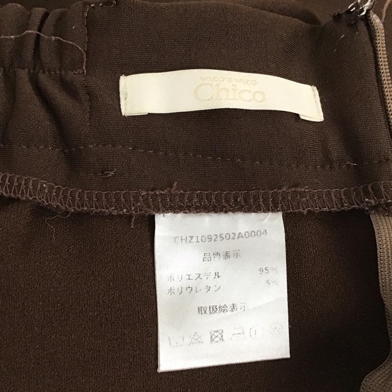フーズフーチコ who s who Chico パンツ スラックス フレアパンツ 無地 茶 / ブラウン / レディース USED 古着 中古 10150536