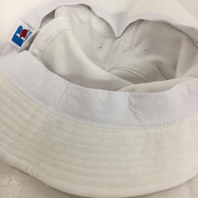 ラッセルアスレティック Russell Athletic 帽子 ハット バケットハット ロゴ、文字 白 / ホワイト / メンズ USED 古着 中古 10150543