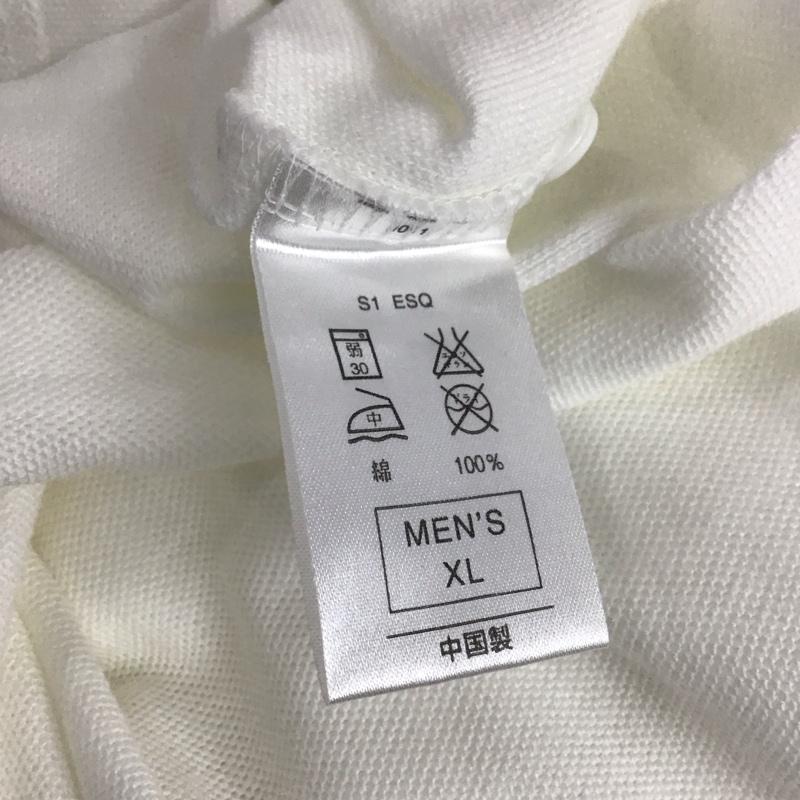 ナイキ NIKE ポロシャツ 半袖 半袖ポロシャツ カラーシャツ 半袖カットソー XL ロゴ、文字 白 / ホワイト / メンズ USED 古着 中古 10150688