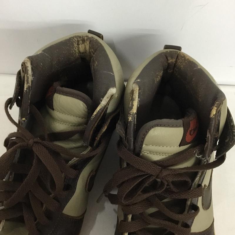 ナイキ NIKE スニーカー スニーカー 306968 221 DUNK HIGH PREMIUM 26.5cm 26.5cm ロゴ、文字 ダークブラウン / ダークブラウン / X カーキ / カーキ / メンズ USED 古着 中古 10150693