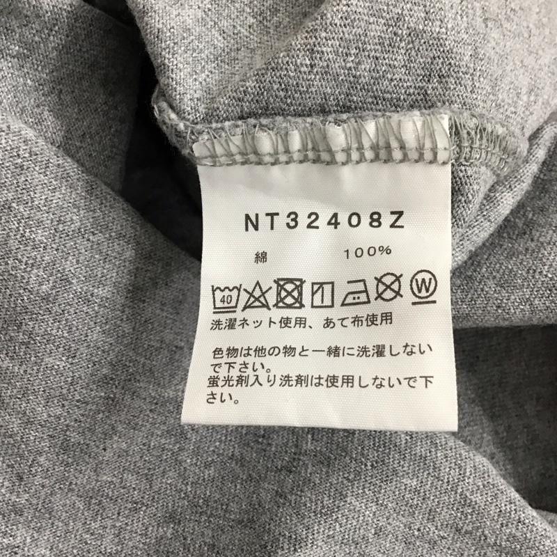ザノースフェイス THE NORTH FACE Tシャツ 半袖 nt32408z コットンポケットTシャツ プリントTシャツ L ロゴ、文字 灰 / グレー / メンズ USED 古着 中古 10150729