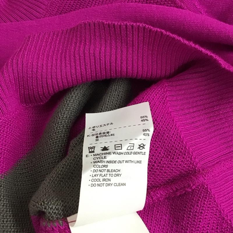 ナイキ NIKE ニット、セーター 長袖 長袖ニット ジップアップネック ゴルフウェア XL ロゴ、文字 灰 / グレー / X 紫 / パープル / メンズ USED 古着 中古 10150733